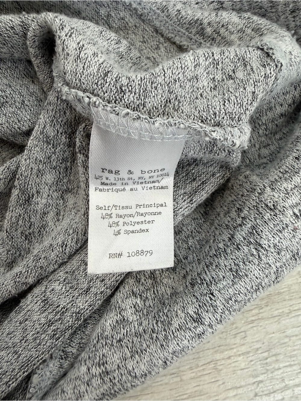 rag & bone/JEAN Marled Pocket Tee Gray Size Small - Picture 13 of 13